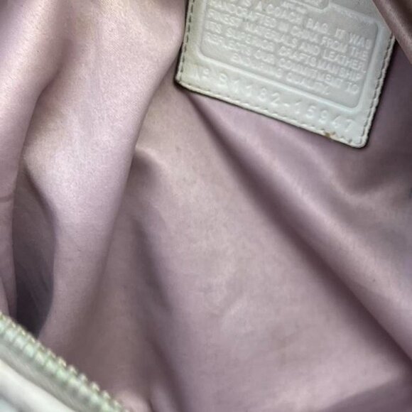 Coach Y2K Madison Sophia gathered leather satchel in a white Bone RARE - Picture 7 of 8